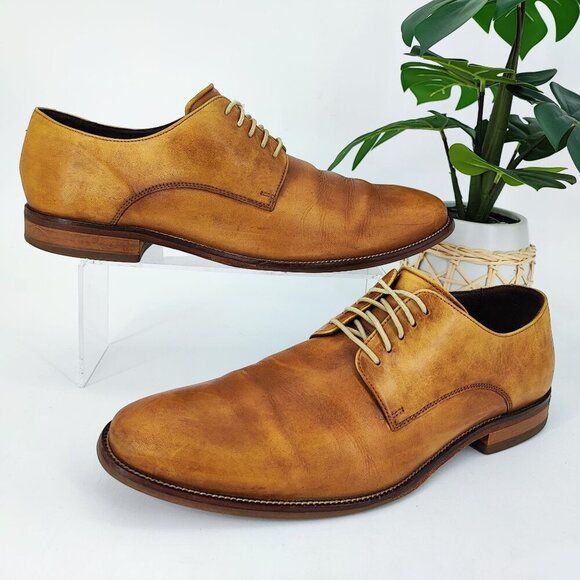 Cole Haan Men's Williams Plain II Brown Leather Oxfords Shoes Size 11.5 - Picture 1 of 9